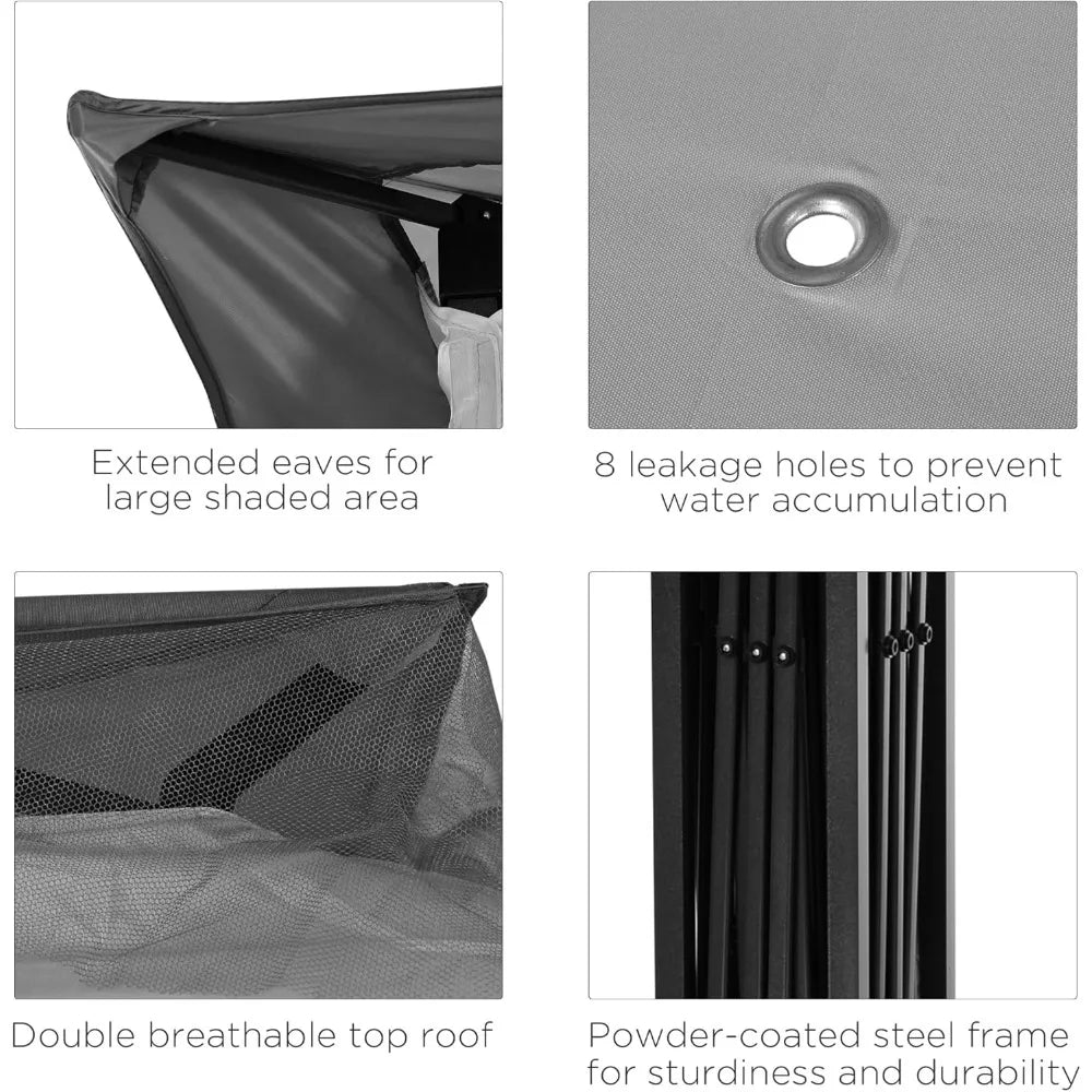 11' x 11' Pop Up Canopy with Removable Zipper Netting