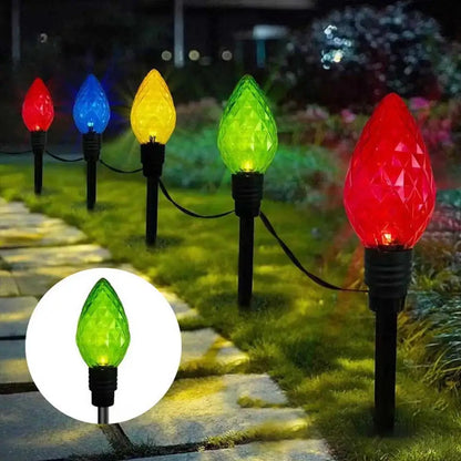 Solar Outdoor Lighted Stake For Christmas