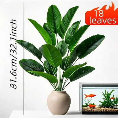 1pc 18 Leaves Artificial Banana Plant