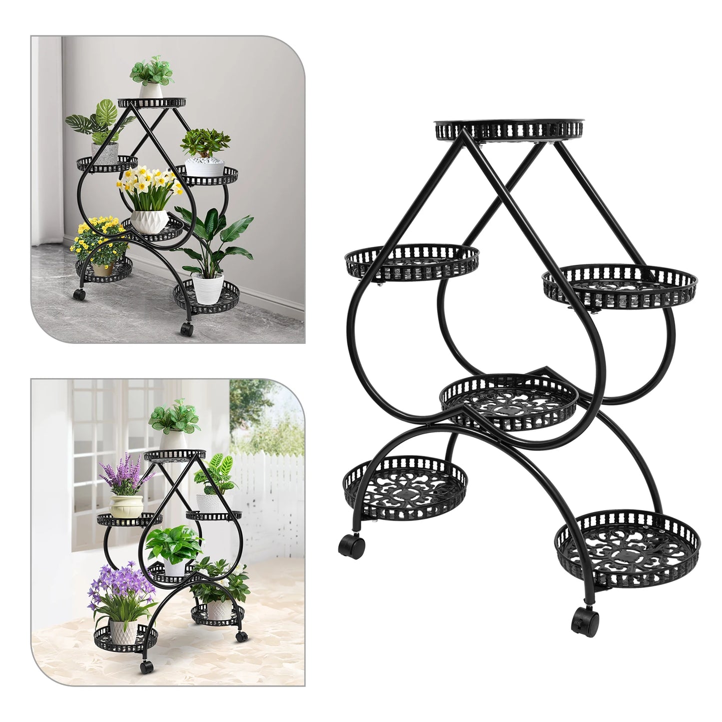 4 Tier Heart Flowerpot Stand