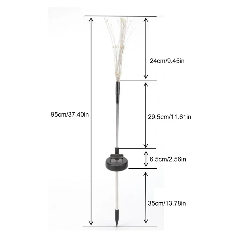 Solar Firework Lights Outdoor IP65 Waterproof Solar 8 Lighting Modes