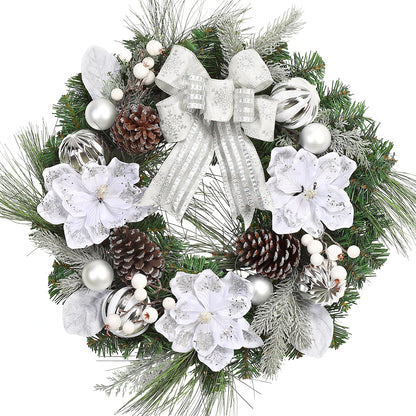 24 Inch Pre-Lit Traditional Wreath
