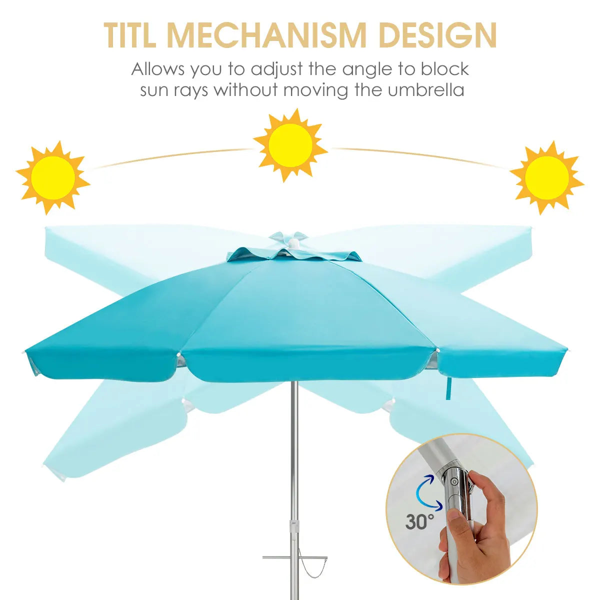 6.5FT Patio Beach Umbrella