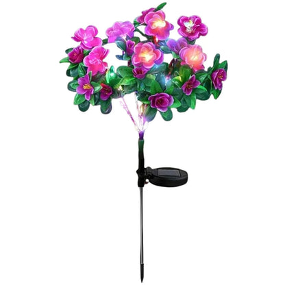 LED Solar Light Waterproof Azalea Flowers