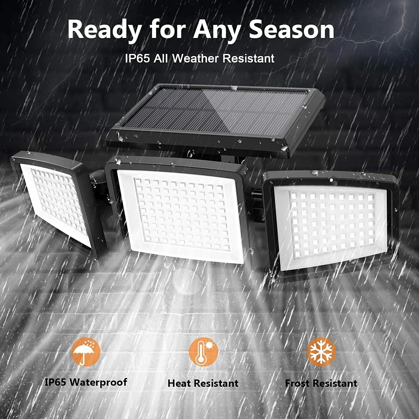 3 Pack Outdoor Solar Motion Sensor Security Lights