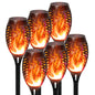 4/6/8/12Pcs Solar Flickering Outdoor Flame Torch Light