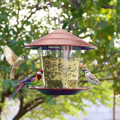 Garden gazebo hanging wild bird feeder
