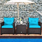 3-Piece Wicker Patio Furniture Set