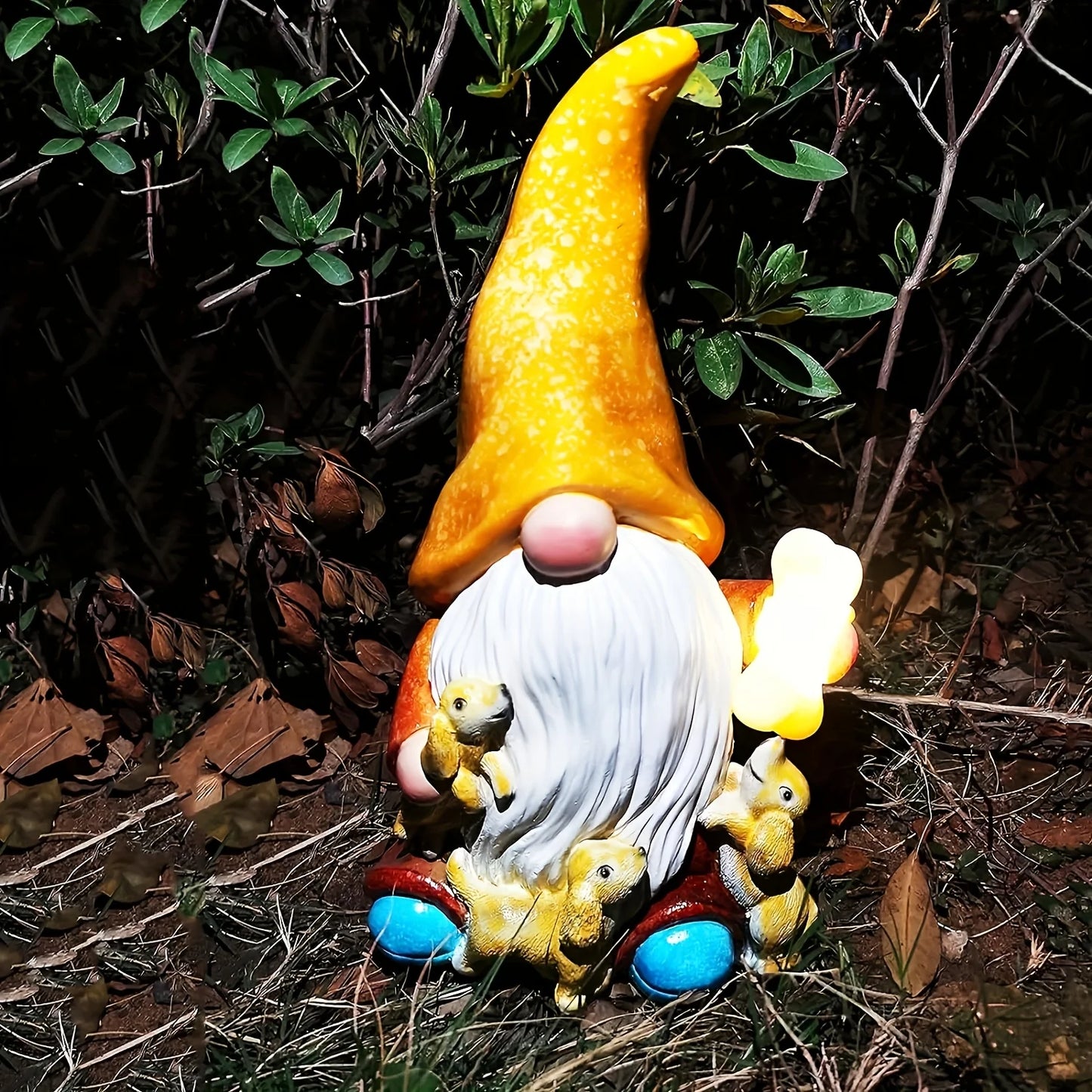 Garden Gnome Statue with Solar Lights