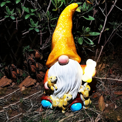 Garden Gnome Statue with Solar Lights