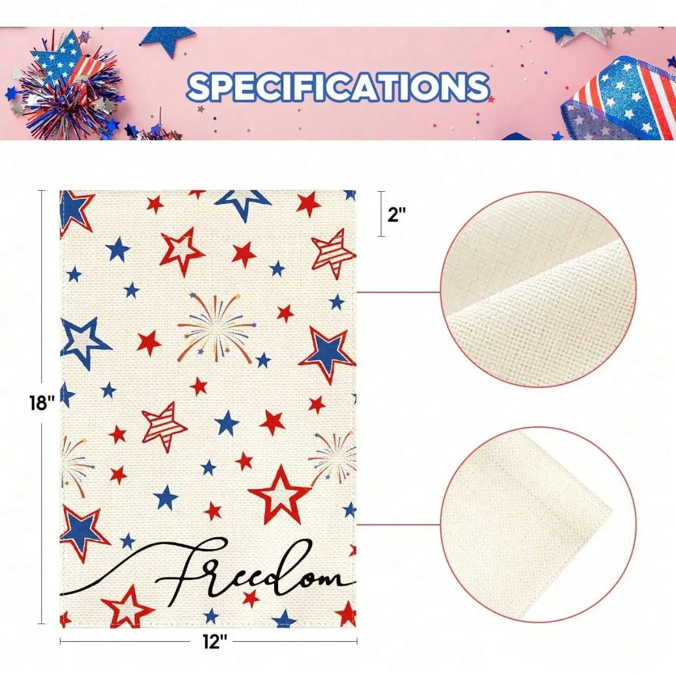 Patriotic Stars Stripes Garden Flag