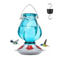 Hand Blown Glass Hummingbird Feeders for Outdoors