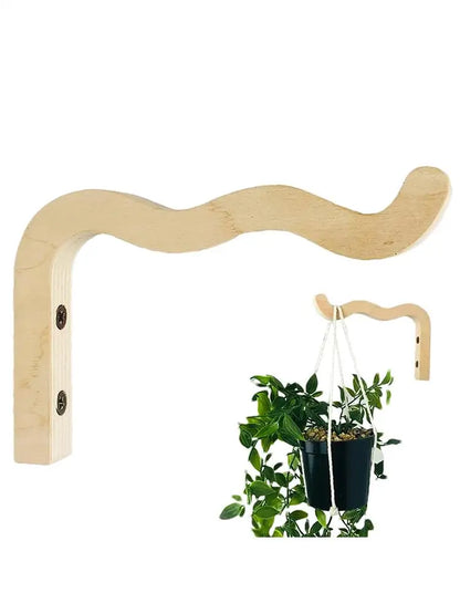 Natural Wood Wall Plant Hanger
