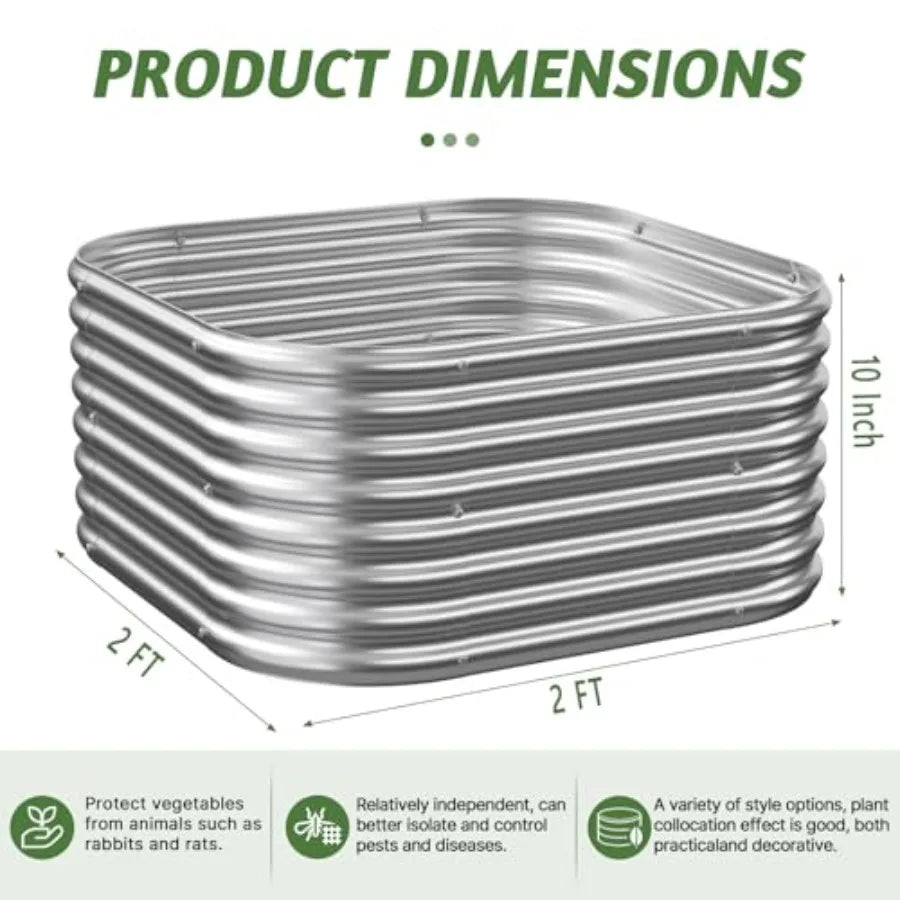 4 Pcak 2x2FT Raised Beds for Gardening