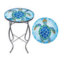Patio Glass Top Side Table