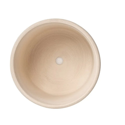 8" x 8" x 7.2" Round White Ceramic Plant Pot