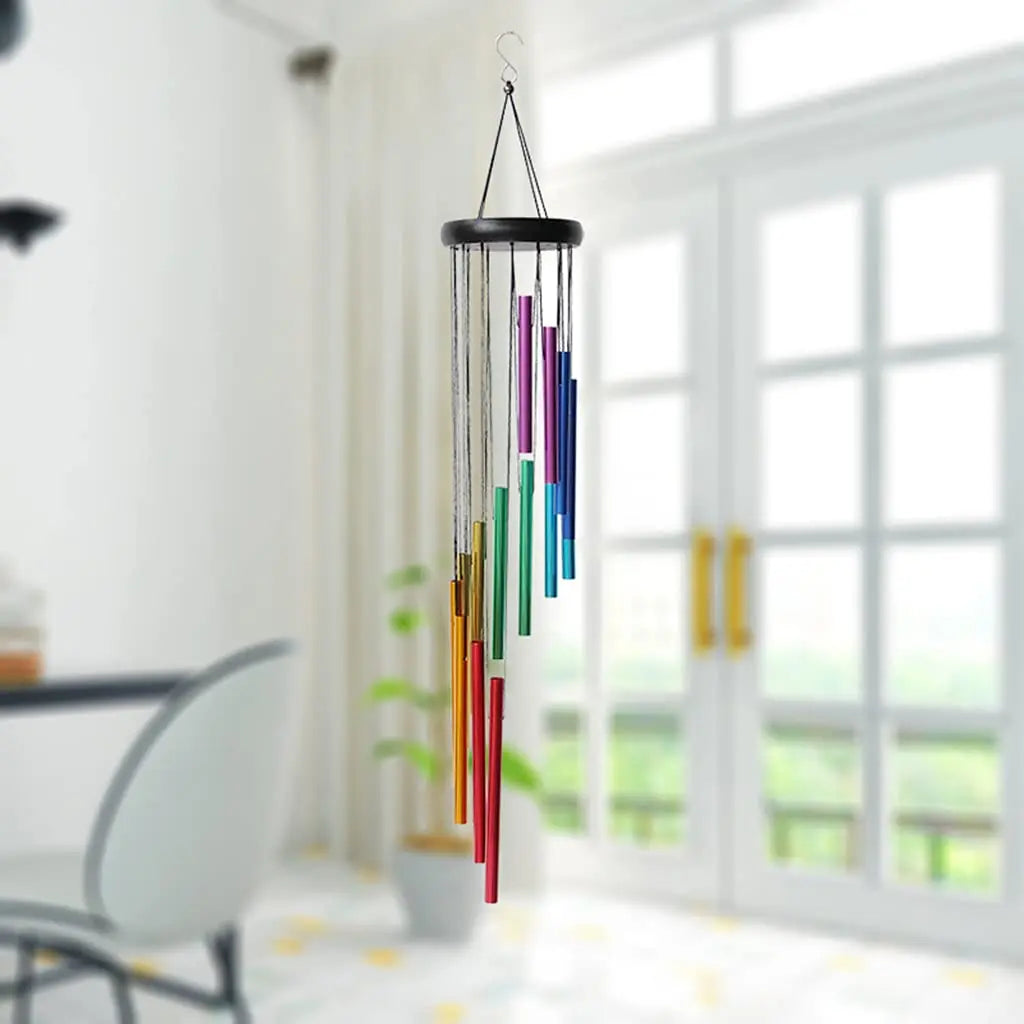 Beautiful and Soothing Musical Wind Chime with 12 Tubes and Bells