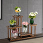 Indoor And Outdoor Carbonized Wood Plant Stand