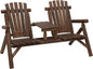 2-Seat Wooden Adirondack Chair