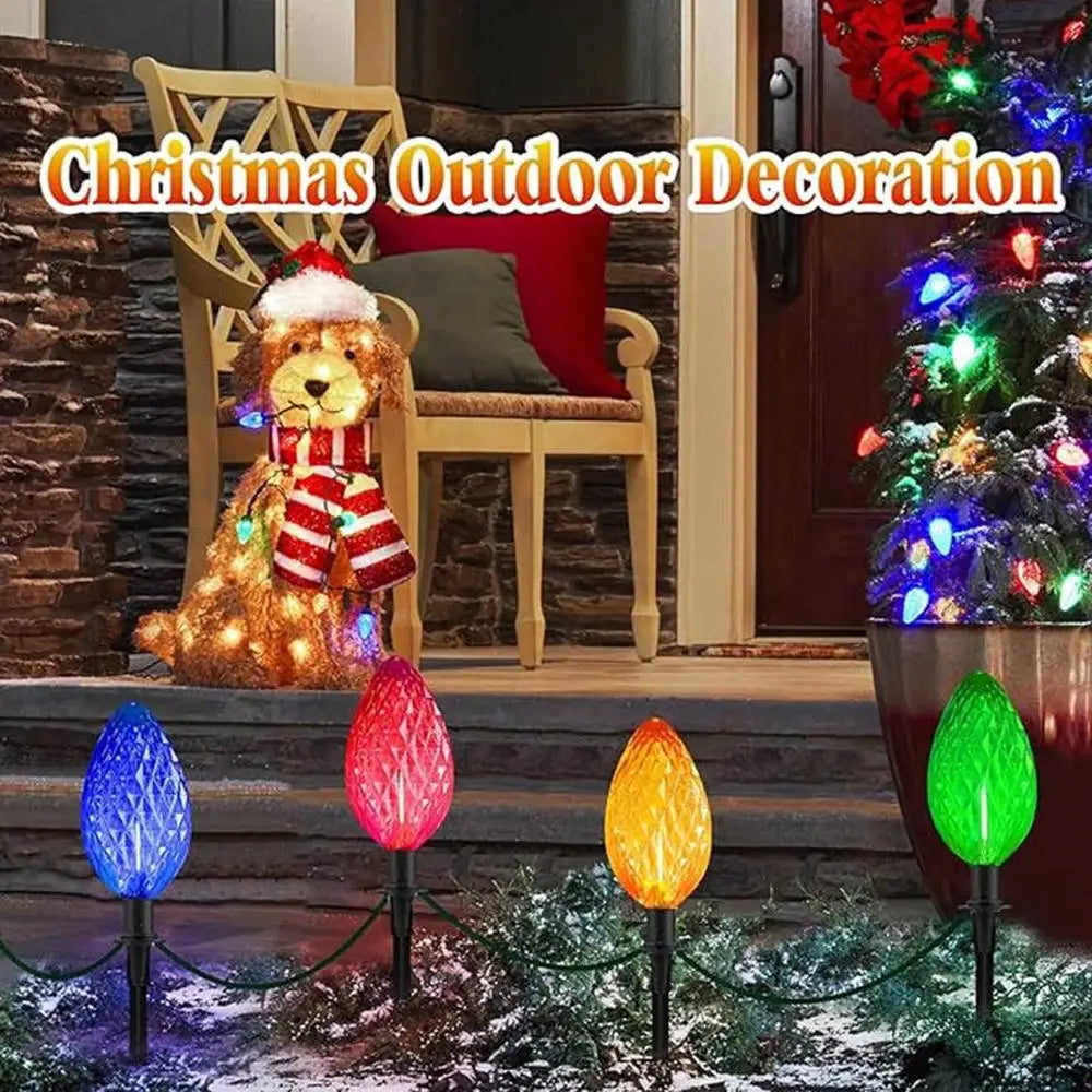 Solar Outdoor Lighted Stake For Christmas