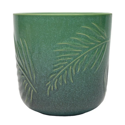 8-Inch Ceramic Planter with Botanical Design