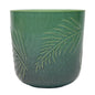 8-Inch Ceramic Planter with Botanical Design
