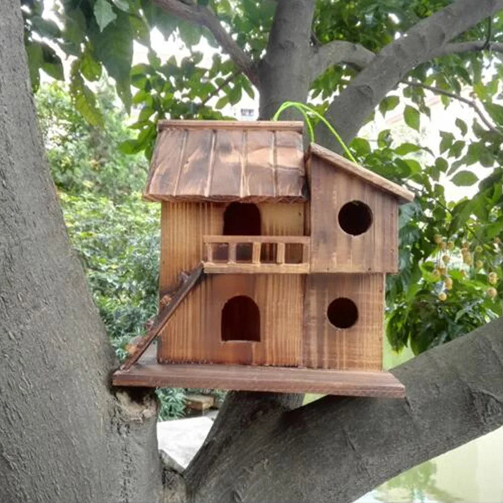 Wooden Hanging Bird House
