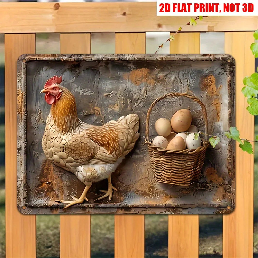 8x12 inch rustic metal wall art