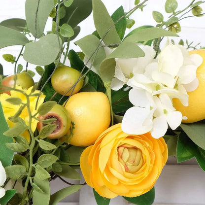 20 inch Artificial Lemon Wreath