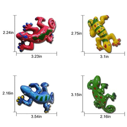4Pcs Resin Climbing Gecko Flower Pot and Vase Hugger