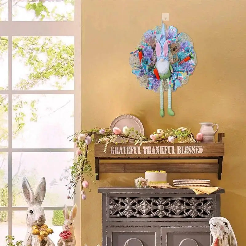 Easter Bunny Gnome Wreath