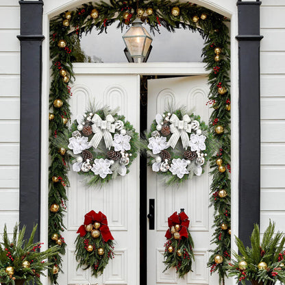 24 Inch Pre-Lit Traditional Wreath