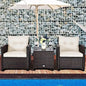 3-Piece Wicker Patio Furniture Set