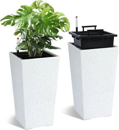 Large Plant Pots with Drainage Holes＆ Water Level Monitor
