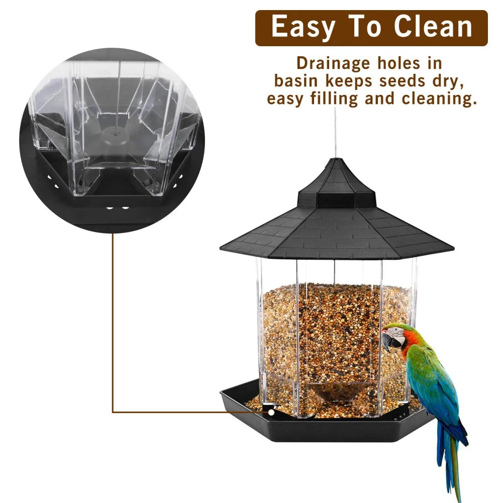Wild Bird Feeders for Outside Rust Proof Hanging Feeders