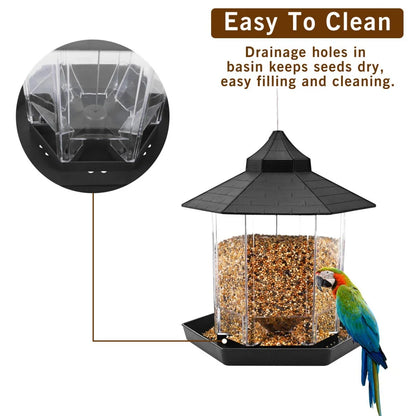 Wild Bird Feeders for Outside Rust Proof Hanging Feeders