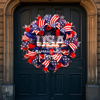 24 Inch 4th Of July Patriotic Wreath
