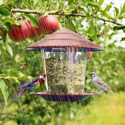 Garden gazebo hanging wild bird feeder