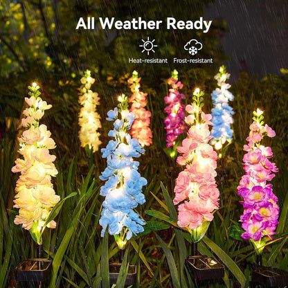 4 Pack  Outdoor Solar Flowers Lights