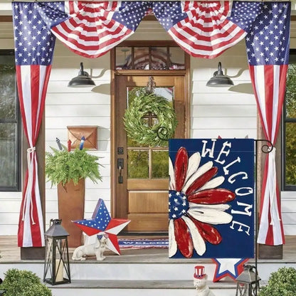 Patriotic Daisy Garden Flag