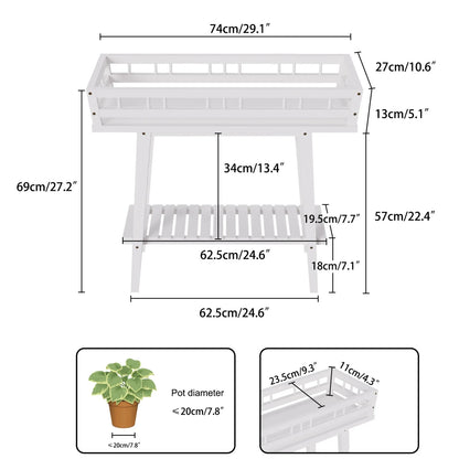 2 Tier Bamboo Plant Stand