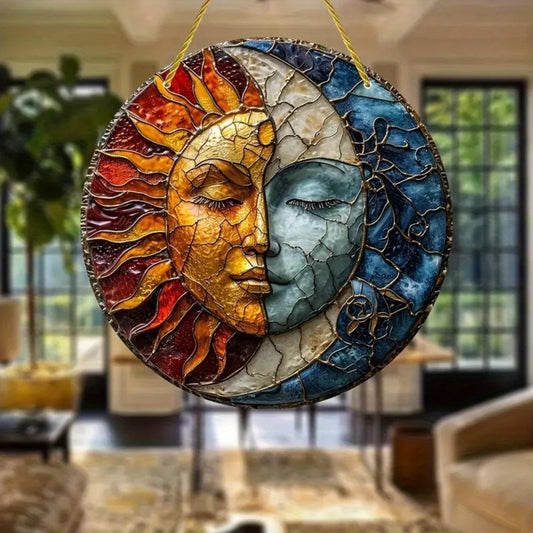 sun and moon god, outdoor colorful decorative art