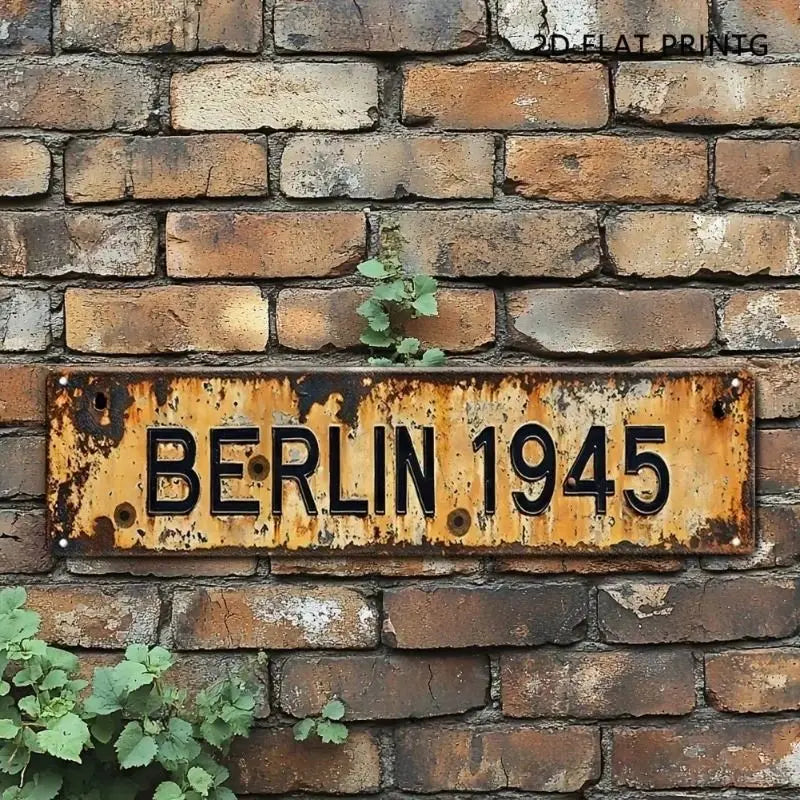Flat Rustic Iron Vintage Metal Sign
