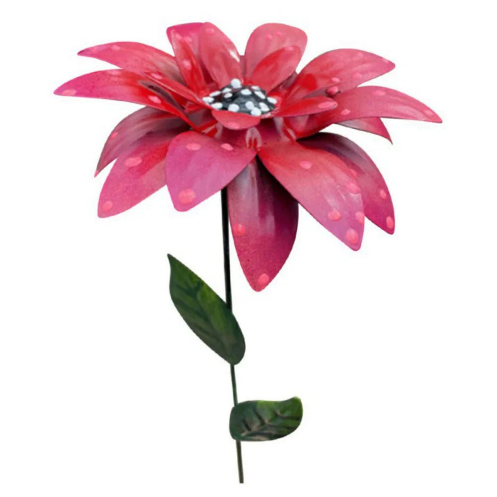 Decorative Metal Daylily Flower Garden Stakes