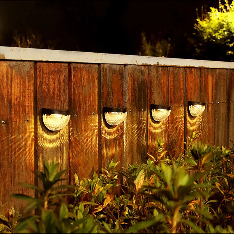 2PCS Solar Wall Lamp, 6LEDs Outdoor Waterproof Solar Light