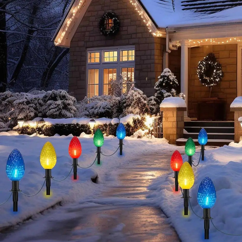 Solar Outdoor Lighted Stake For Christmas