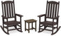 All Weather Resistant Outdoor Rocking Chairs Set of 3, 2 Chairs & 1 Table