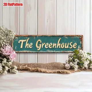 Flat Rustic Iron Vintage Metal Sign