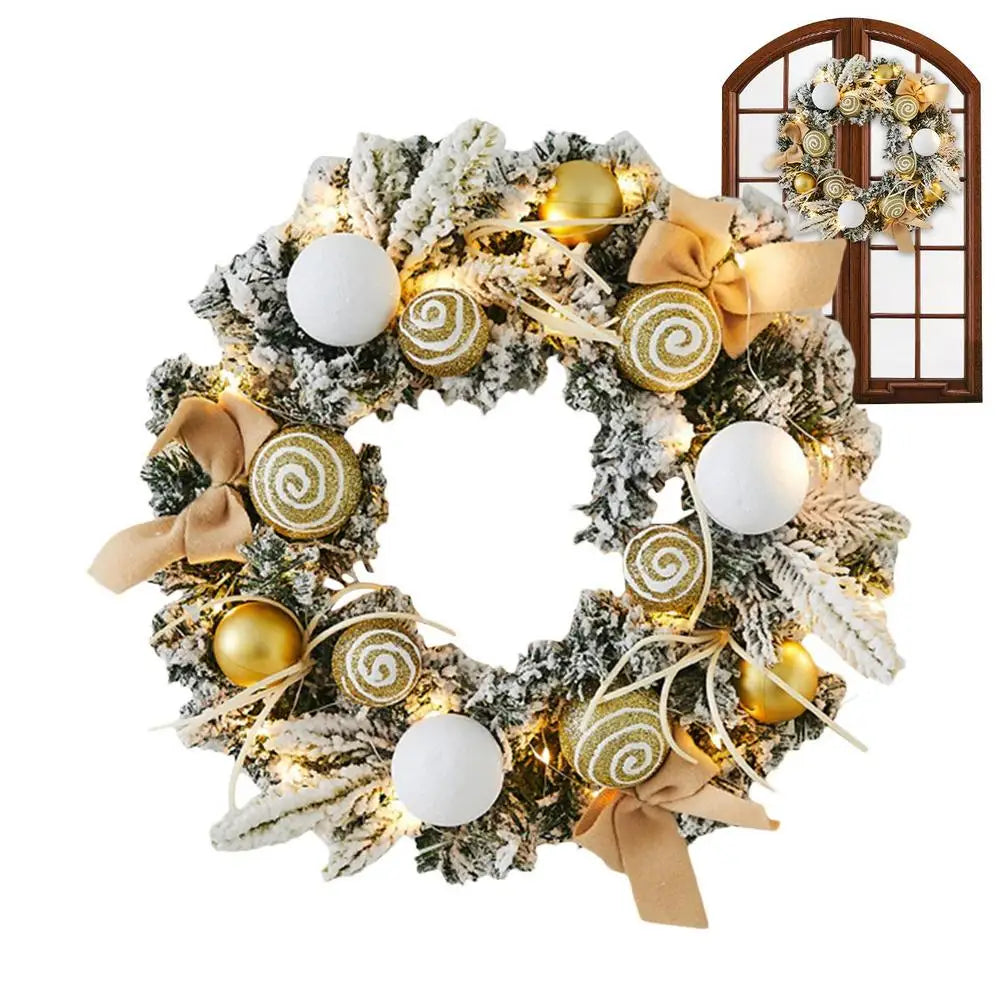 11.81in Light Up Christmas Wreath
