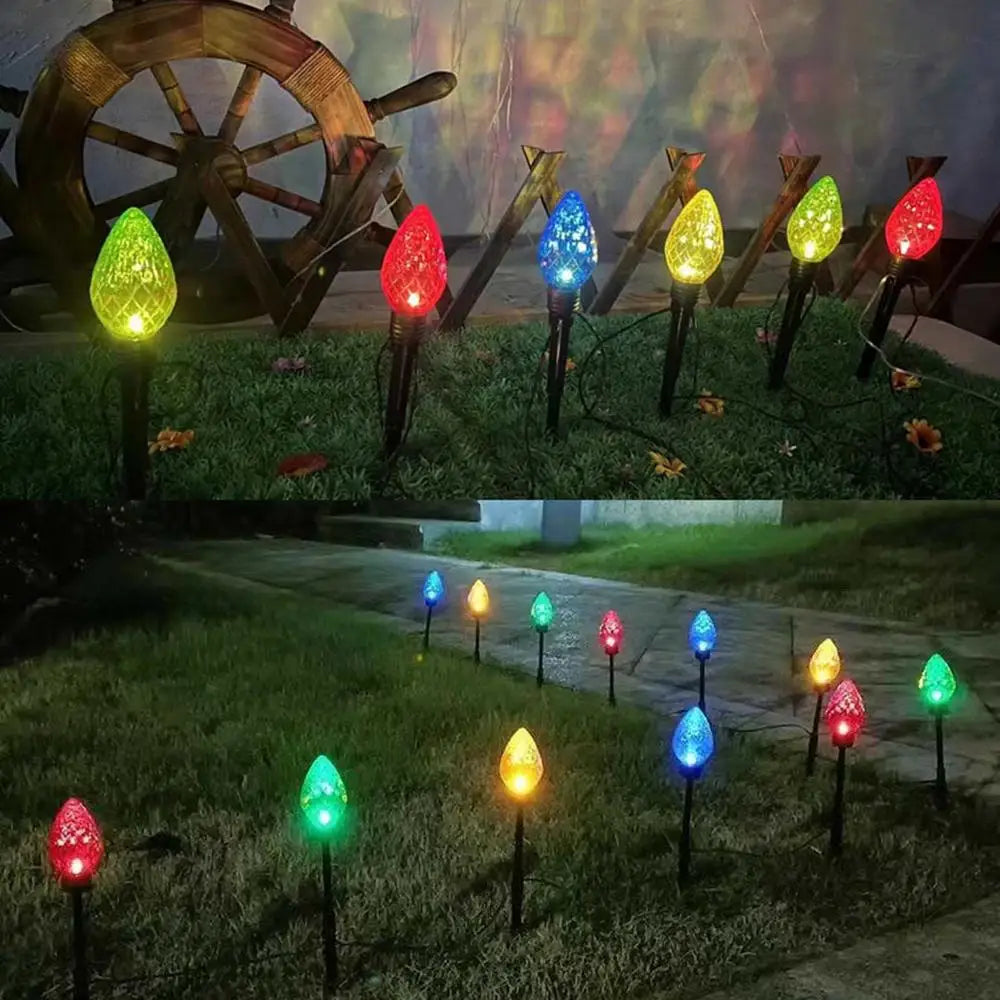 Solar Outdoor Lighted Stake For Christmas